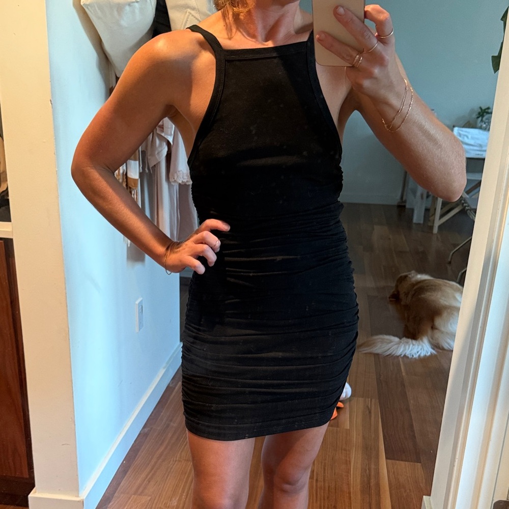 Runaway The Label Black rubbed rouged dress